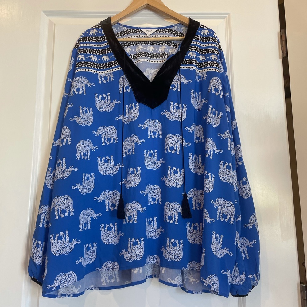 Crown & Ivy Women’s Blouse with Elephant Design